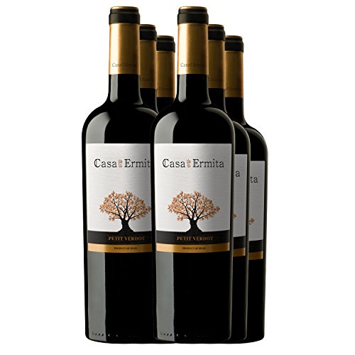 Casa de la Ermita Petit Verdot, Vino Tinto Crianza - pack de 6 x 750 ml