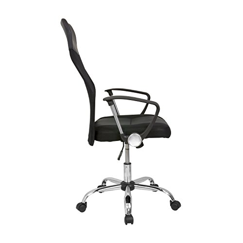 Cashoffice - Silla de Oficina - Silla de Escritorio con respaldo transpirable - Color Negro