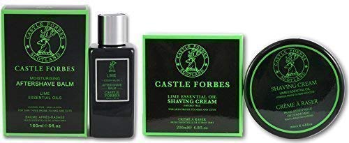 Castle Forbes Lima Aceite Esencial 150ml Set de 200ml Crema de afeitado y aftershave Balm