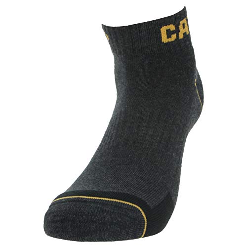 CAT CATERPILLAR HOMBRE 6 PARES CALCETINES DE TRABAJO BAJOS (43-46, 6 pares de Gris)