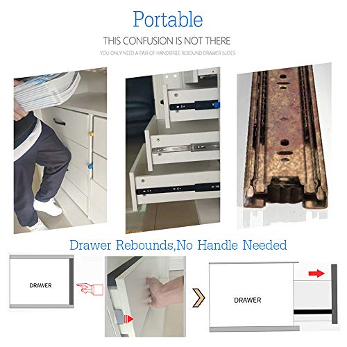 CDDQ Capacidad de 200 lbs con cierre automático y amortiguación, 25 cm, 30 cm, 35 cm, 40 cm, 45 cm, 50 cm, 55 cm., guía, Ordinary Slide, 20inch/50cm