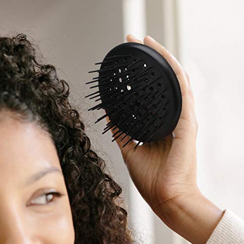 Cepillo de ducha de champú Segbeauty, 2pcs Scalp Massager Brushes, peine de la ducha con floria, masajeador de Scalp para cabello largo y grueso/Barba/Peluquería de mascotas - Negro