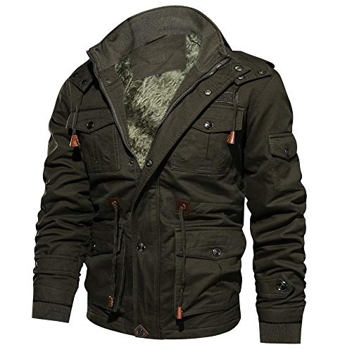 Chaqueta Invierno Hombre Táctico Ropa de Moto Manga Larga Chaqueta Militar Gran tamaño Transpirable Abrigo Jacket Parka Pullover Coat Caliente riou