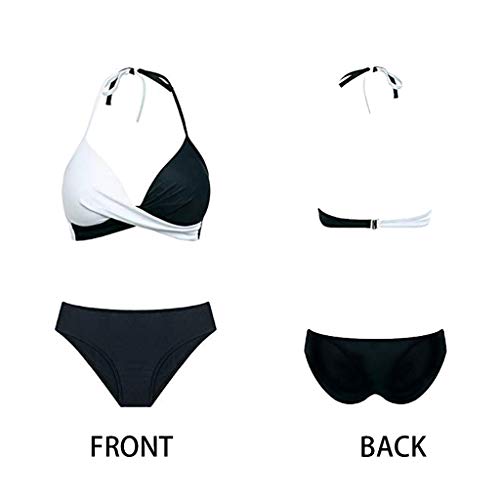 CheChury Bikinis Mujer 2020 Push Up Halter Bikini Traje de baño Acolchado Bra Tops y Braguitas Bikini Sets Talla Grande Bañador Vacaciones