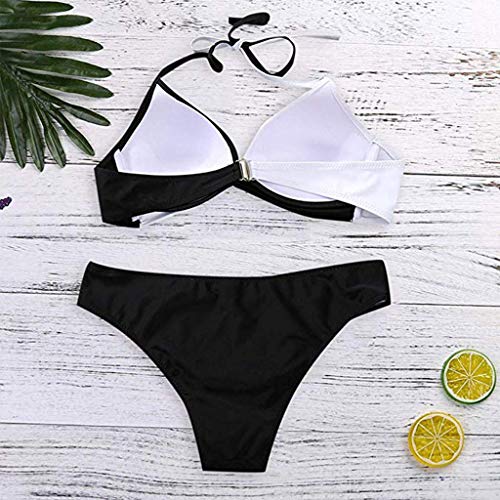 CheChury Bikinis Mujer 2020 Push Up Halter Bikini Traje de baño Acolchado Bra Tops y Braguitas Bikini Sets Talla Grande Bañador Vacaciones