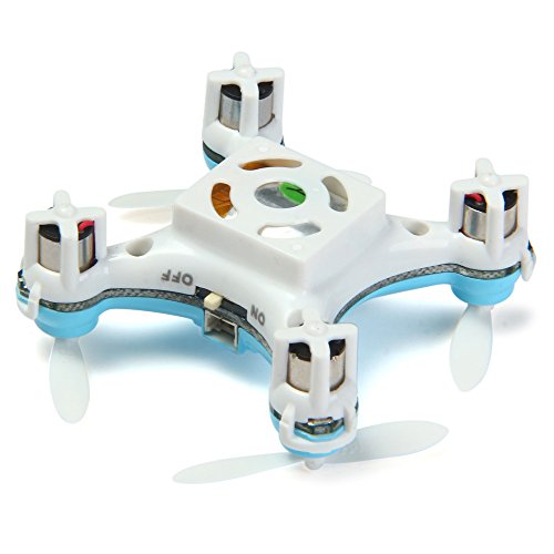 Cheerson® CX-10 Mini Drone Nano Cuadricópteros RTF - 4 Canales 6 Ejes Gyro 360 Grados 2.4G RC Minicóptero con Luz LED (Azul)