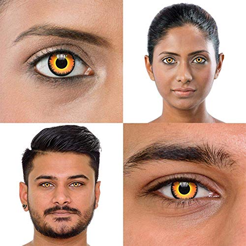 Chromaview Lentillas Naranja Fuego de Hombre Lobo de 1 Día - Sin Graduación