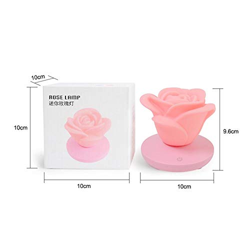 cineman Rose Night Light, USB Recargable 3 Configuraciones De Brillo, Toque para Ajustar La Lámpara De Mesa LED, Regalo De San Valentín