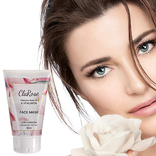 ClaRose Hyaluronic acid Regenerating Face Mask with 100% Natural Rose oil; 2x 100ml