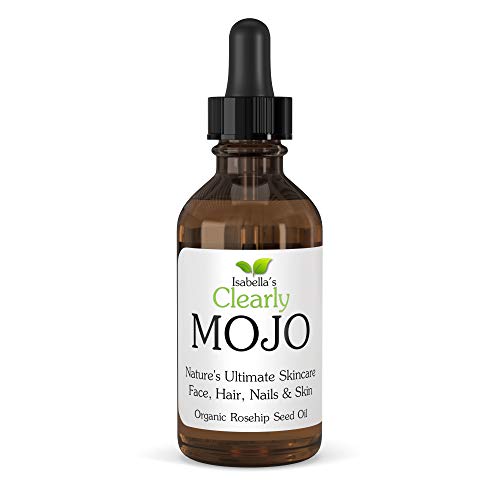 Clearly MOJO Aceite de Semilla de Rosa Mosqueta, Serum y Humectante Anti Envejecimiento.100% Puro, Orgánico, Sin Refinar, Prensado al Frío para Rostro, Cabello, Cuerpo, Uñas.