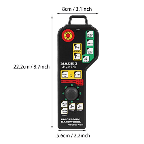 Control de 6 Ejes de Controlador Manual de Máquina de Grabado CNC Industrial USB para Sistema Mach3 Multiherramientas