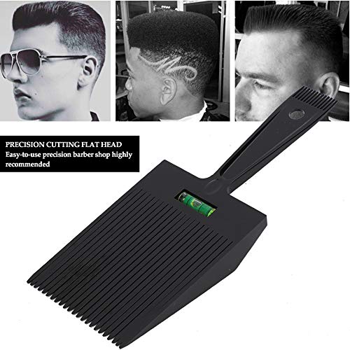 Cosiki Hombres Flat Top Guide Peine Haircut Clipper Comb Barber Shop Peluquería Herramienta (Negro)