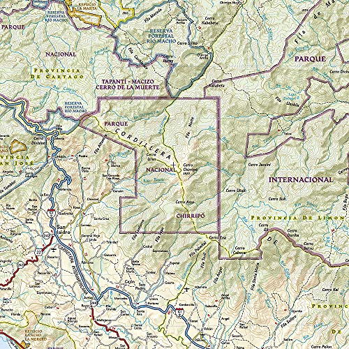 Costa Rica: Travel Maps International Adventure Map: NG.AM3100 [Idioma Inglés]