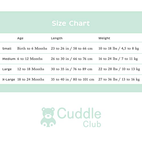 Cuddle Club Sacos de Dormir de Forro Polar para bebé – Pijama bebé Tipo Saco de Dormir - Pijama Manta bebé para recién Nacido-BearWBGrey/WhiteL