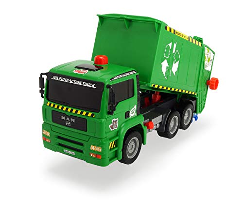 Dickie- Air Pump Garbage Truck Camión de Basura, Color Verde (3805000)