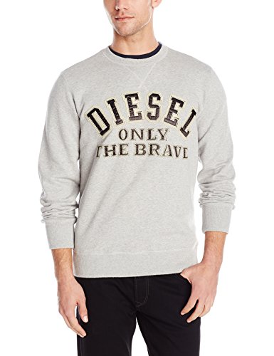 DIESEL Sweat Shirt Col Rond Gris S-Joe pour Homme -