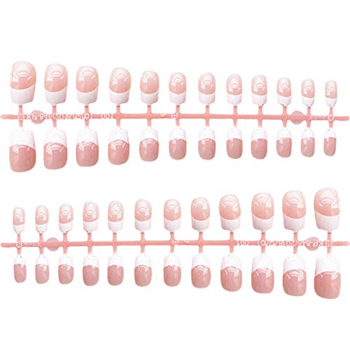 Diferentes Tamaños Puntas De Uñas Artificiales Uñas Postizas Desnudas Naturales Presione La Pegatina De Manicura DIY Juego De Uñas Francesas Artificiales Uñas Falsas De Diferentes Tamaños（2 Pcs）