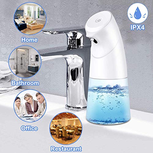 Dispensador automático de desinfectante de manos, 450 ml, botellas de spray de alcohol líquido sin contacto, dispensador de jabón con sensor de movimiento por infrarrojos, IPX3 resistente al agua(G)