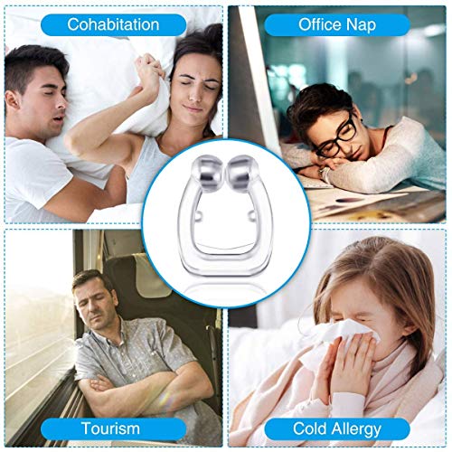 Dispositivos Anti Ronquidos，3 PCS Dispositivos Antirronquidos Magnético Clip anti ronquidos soluciones，Dilatador nasal con imanes para una cómoda congestión para dormir (transparente) (white)