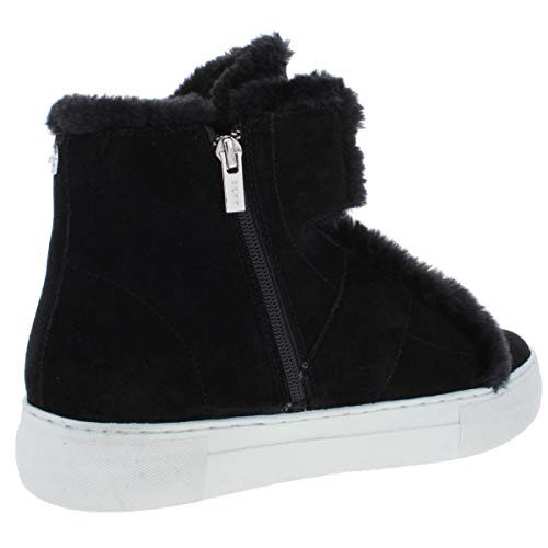 DKNY Mujeres Mason-High Top SNE Piel Deportivos de Moda, Black, Talla 8