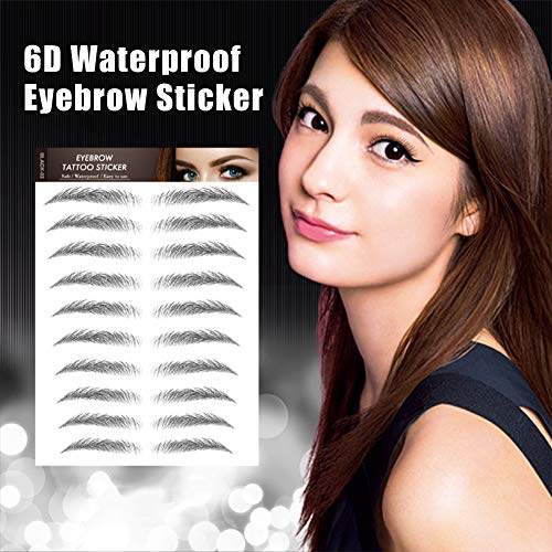 DOTU Eyebrow Tattoo Sticker, Grooming Shaping Brow Shaper False Eyebrows Waterproof 7 Days Long Lasting 6D Eyebrows Kit Eye Makeup Cosmetics for Women Girls