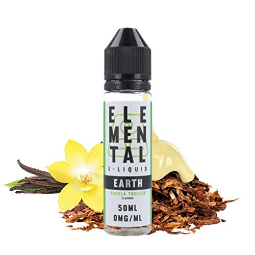 E Liquid Elemental Earth (Vanilla Tobacco) 50ml - 70vg 30pg- booster short fill + E Liquid The Boat 10 ml lima limón - Pack de 2 unidades para cigarrillo electrónico.