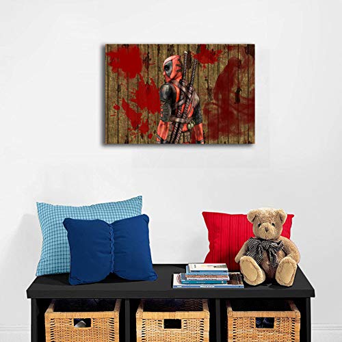 Elliot Dorothy Deadpool Modern Artwork Hand Painted Picture on Canvas for Office 16"x12", Unframed/Frameable