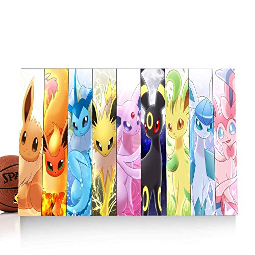 Elliot Dorothy Pokemon Anime Cartoon Modern Artwork Hand Painted Picture on Canvas for Office 16"x12", Unframed/Frameable