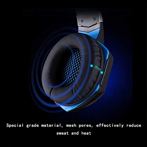 ENEN Auriculares para Juegos Auriculares internos con Cable de 3,5 mm, Auriculares con Sonido Envolvente 7.1 micrófono con cancelación de Ruido Compatible con PC PS4-Lightblue