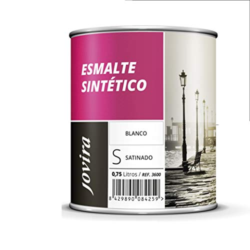 ESMALTE SINTÉTICO SATINADO Para la protección y decoración de superficies de madera, hierro y acero. (750ML, BLANCO)