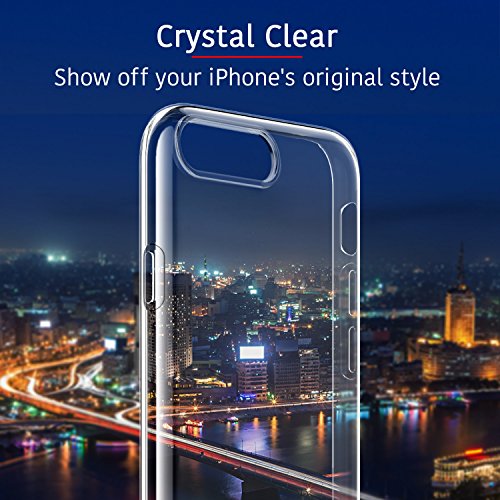 ESR Funda Transparente para iPhone 8 Plus / 7 Plus [Funda Blanda Transparente] [Protección Extra para cámara y Pantalla] Serie Essential Zero – Transparente