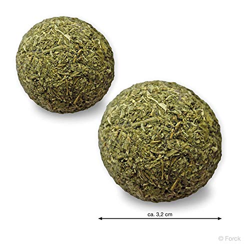 Forck Bola de Menta de Juguete para Gatos 2 Piezas, Nuestras Bolas de Menta consisten en 100% de Hierba gatera Natural | Empleo y Juego para Gatos