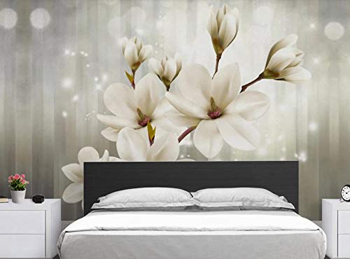 Fotomurales Simplicidad nórdica Mural Papel Pintado Hermoso pintado a mano murando Fotomurales Magnolia Mural Papel Pintado Fotomural 200x140cm/78.7x55.1in