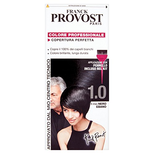 Franck Provost Color Profesional Cobertura perfecta, 1.0 Negro Ebano - [Pack de 6]