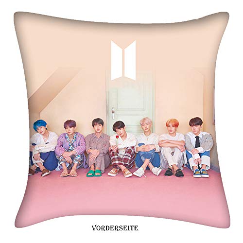 Funda de cojín de LLGL-EU KPOP Bangtan para chicos Love Yourself: fundas de almohada de doble cara diferentes diseños para coche, sofá, dormitorio, salón The Army, 04, 40 x 40 cm