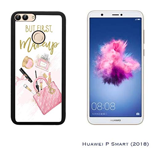 Funda P Smart 2018 Carcasa Huawei P Smart 2018 amo el maquillaje antes del truco / Cubierta en TPU y aluminio / Cover Antideslizante Antideslizante Antiarañazos Resistente a golpes Protectora Rígida