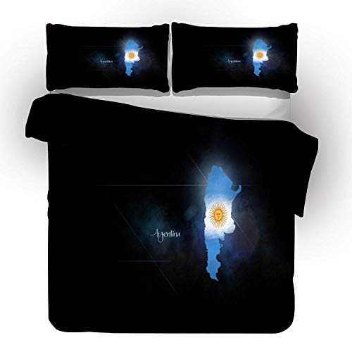 General brand 3 Piezas 240 x 220 cm Fundas de Edredón para Ropa de Cama Incluye 1 Funda Nórdica y 2 Fundas de Almohada - Argentina