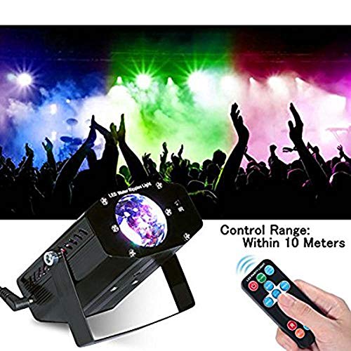 GENGJ-lampe Mini luz de Discoteca, luz de Escenario LED Que Cambia de Color, Efecto de Onda de Agua, con Sonido controlado a Distancia, Discoteca KTV Club Fiesta Entertainment