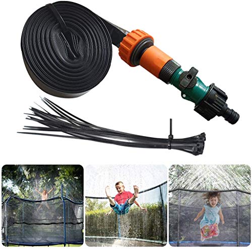 GHONLZIN Aspersor Trampolín, TrampolíN Parque Acuatico Aspersor Mejor Al Aire Libre, Cama elástica de Jardín Water Play Sprinklers Pipe (12M)