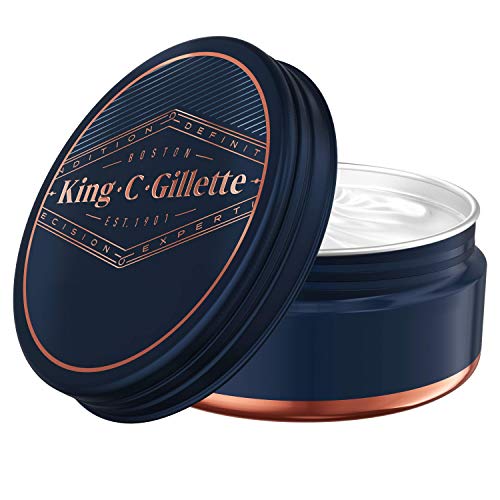 Gillette King C. Máquina para Afeitar El Cuello Para Hombre Mango + 1 Recambio, Con Las Mejores Hojas De Acero Inoxidable + Gillette King C. Bálsamo Suave Para Barba Para Hombre, 100 ml