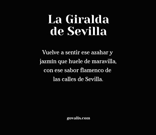 GOVALIS Vela Giralda de Sevilla | Perfumadas y Aromáticas | Cera de Soja & Coco 100% Natural – Velas Recuerdos Relajación Decorativas Cumpleaños Regalos Originales – 70-90 h – 390 g