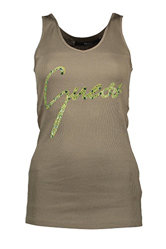 GUESS JEANS W83I00K1810 Camiseta de Tirantes Mujer Verde Duo S