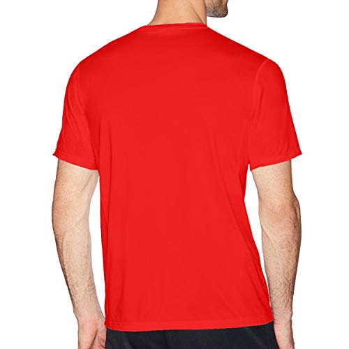 Haikyuu !! Nekoma Volleyball Club Camiseta de algodón de Manga Corta Ajustada para Hombre, Negra, pequeña, roja