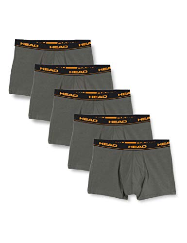 Head Men’s Basic Boxers (5 Pack) Calzoncillos, Sombra Oscura, L (Pack de 5) para Hombre