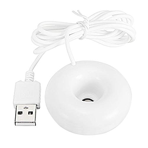 Heaviesk Flotador en el humidificador en Forma de Dona del Agua para el difusor de Aire del difusor del Aire del ABS portátil del hogar y de la Oficina USB