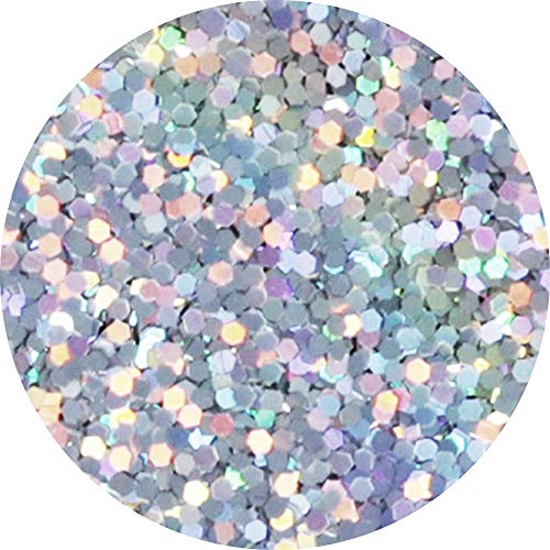 Hemway Ultra Sparkle Glitter - Super Chunky 1/8" 0.125" (3 mm) - Decoración de copas de vino para bodas, flores, cosméticos, ojos, uñas, piel y pelo, 100 g, plata holográfica