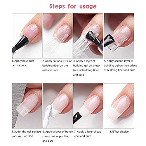 Hook.s Nail Art Fiberglass Professional Juego de Herramientas de manicura Salon de uñas de Fibra de Vidrio para UV Gel DIY Nails Extremidades