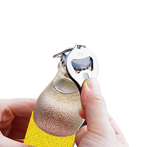 Hqiyaols Keychain España Casco Antiguo Benidorm Cortaúñas Abridor de Botellas Lima de uñas Llavero Cristal Acero Inoxidable Multifuncional Recuerdo Regalo