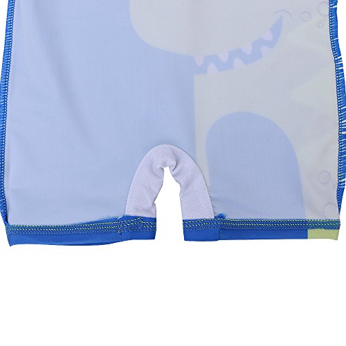 HUAANIUE Traje de baño para niños pequeñas Traje de baño de Manga Corta Traje de baño de una Pieza Zip Rash Guard Protección Solar Traje de baño UPF 50+ Natación Bañarse Ropa de Playa