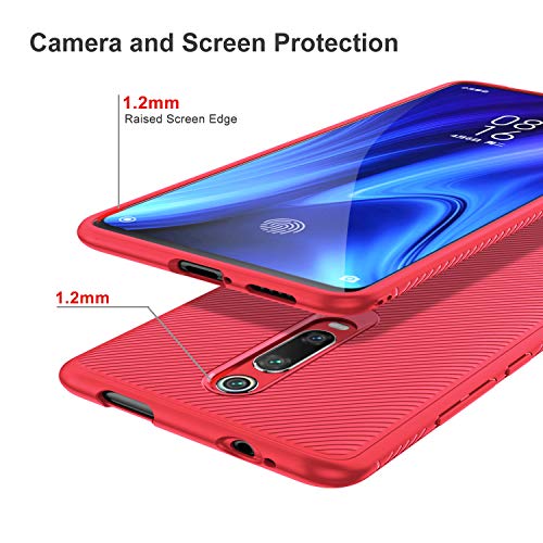 iBetter para Funda Xiaomi Mi 9T / Xiaomi Mi 9T Pro Funda, Fina de Silicona Funda,  para Xiaomi Mi 9T / Xiaomi Mi 9T Pro Smartphone.Rojo